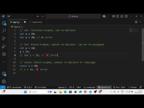 JS-Day1 (var, let and const)