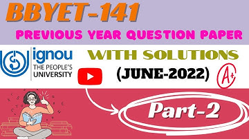 IGNOU BOTANY BBYET141 previous year question paper with solution part-2 💯 #viral  #video #ignou