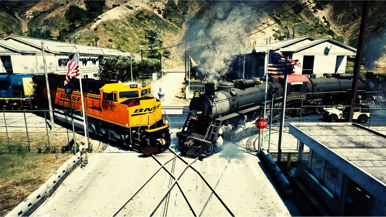 FRISCO-1529/1526 Double Steam Engine | Military Base Extended | Army Assault | Grand Theft Auto 5