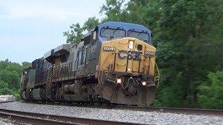 CSX C40-9W 9031 Leads Empty Grain Express G448-20 on 5/24/22