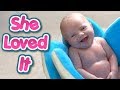 Newborn Baby Girl Gets Her FIRST BATH!