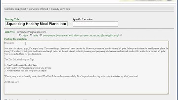 how to post your links using craigslist