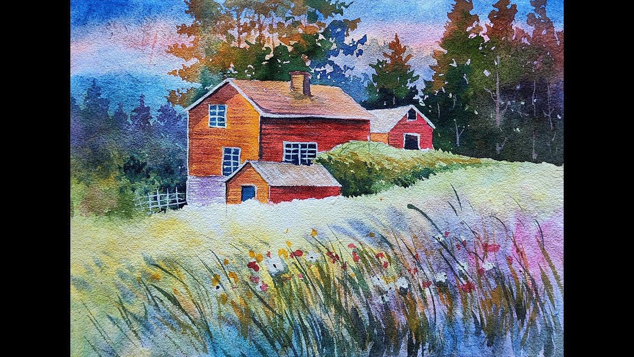 How to Paint Old House in Watercolor Watercolor Painting for