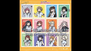 Every Niji member's bridge for Doko ni Itemo Kimi wa Kimi