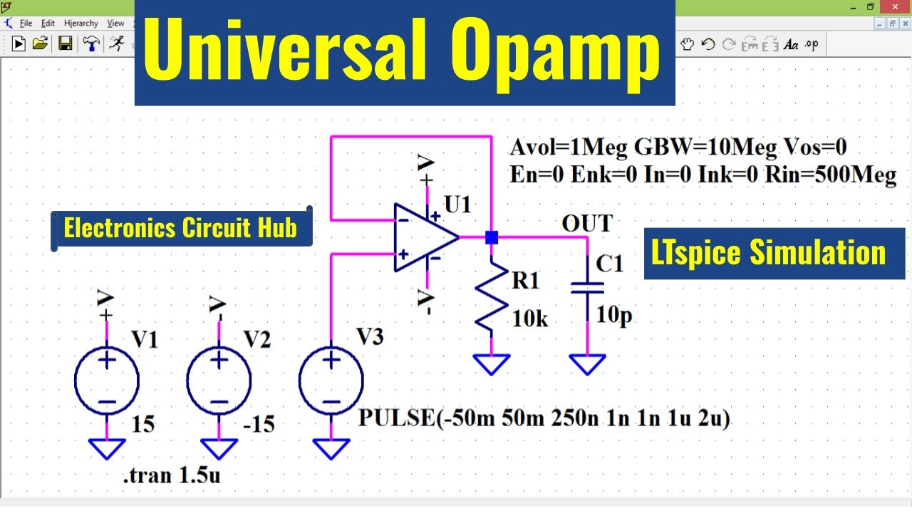 LTSpice Universal Opamp | Simulation