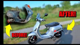 SCHADE VESPA/SCOOTER NAAR CUSTOM VESPA IN 10 MINUTEN| ANGELEYE| Twins.tv  #70 - YouTube