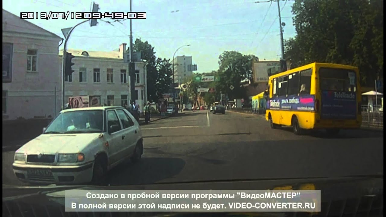 Разворот на перекрестке - YouTube