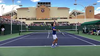 Novak Djokovic Slice Serve Slow Motion / ジョコビッチのスライスサーブ練習(スロー）