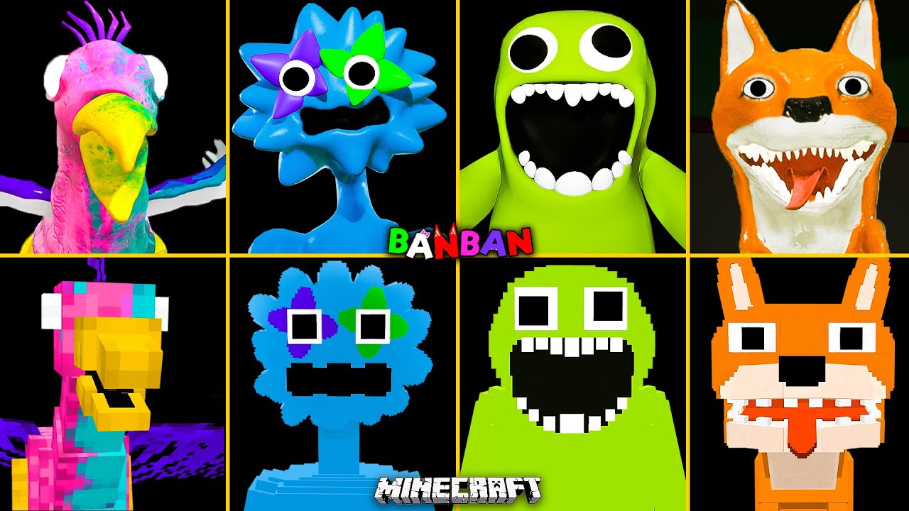 Garten of Banban 5 ALL JUMPSCARES vs MINECRAFT | Kittysaurus