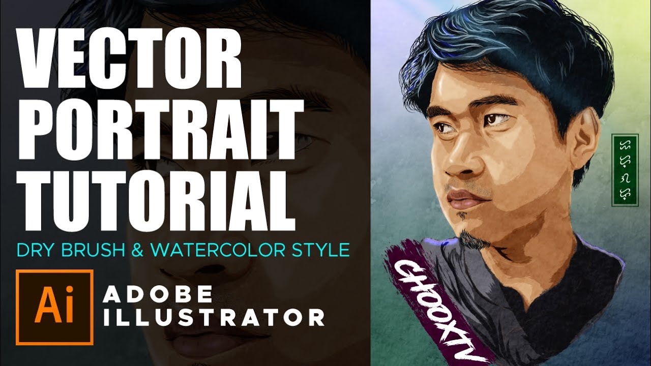 Vector Portrait Tutorial in Adobe Illustrator 2022 | @CHoOxTV Vector ...