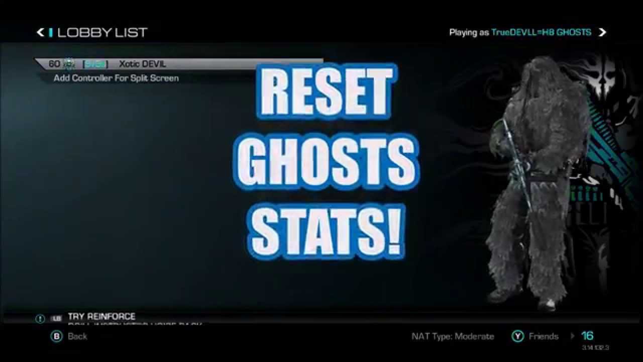Call Of Duty Ghosts : RESET STATS! - 