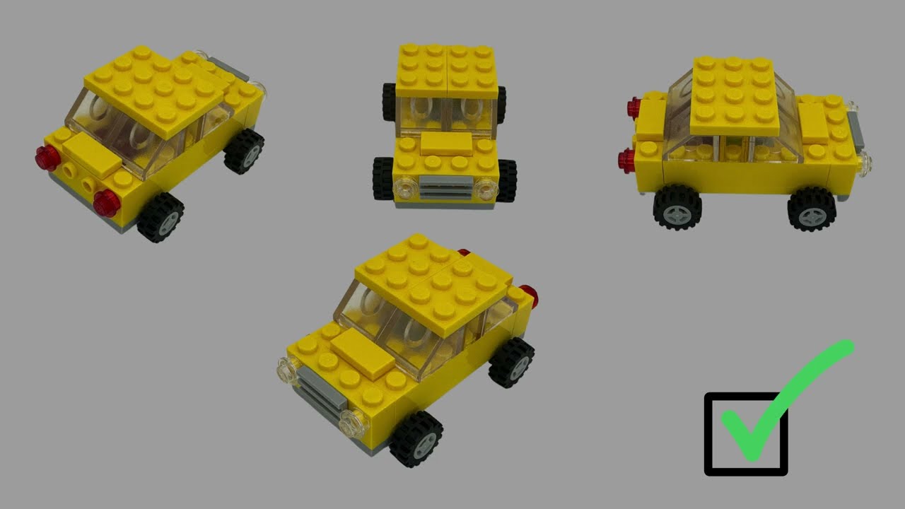 Lego Yellow Car Step by Step Building
