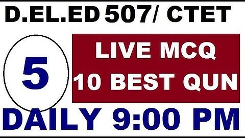 #5. MCQ Course 507 NIOS D.EL.ED / CTET- Community & Elementary Education | Online Partner