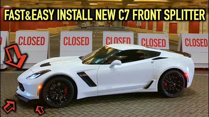 FAST & EASY DIY INSTALL C7 CORVETTE STAGE 2.5 FRONT SPLITTER LIP! | ZR1 Conversion Package