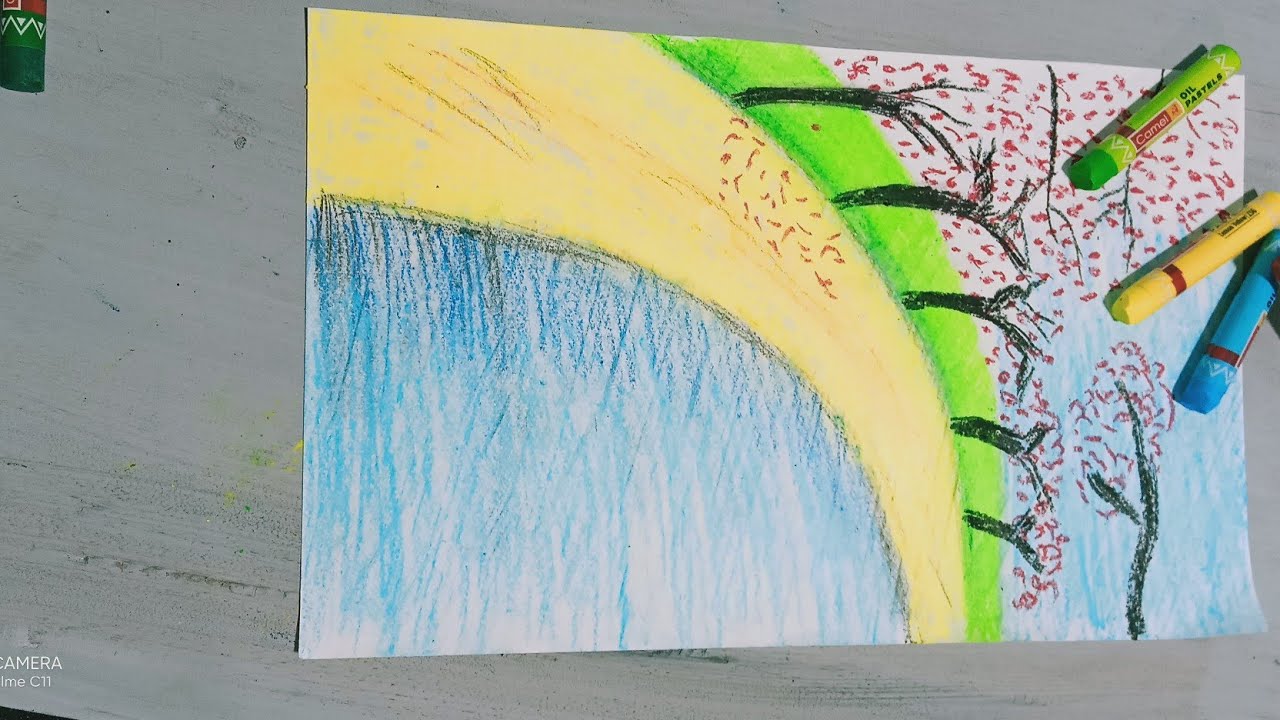 Oil pastels art For beginners Malayalam ANU'S VLOG YouTube