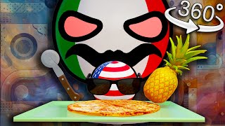 POV: You're 🍍 Pineapple on a 🍕 Pizza Countryballs (360 VR)