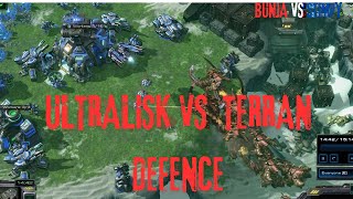 SC2 BUNJA VS STIMPY(ULTRALISK VS TERRAN DEFENCE)