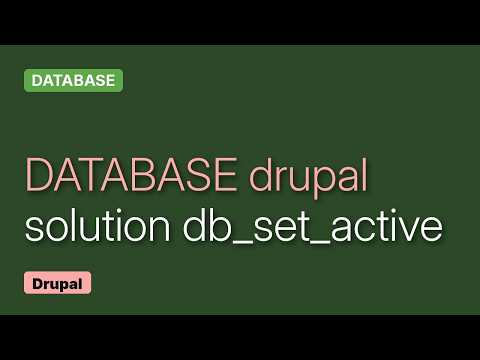 Drupal: How db_set_active works with other db?