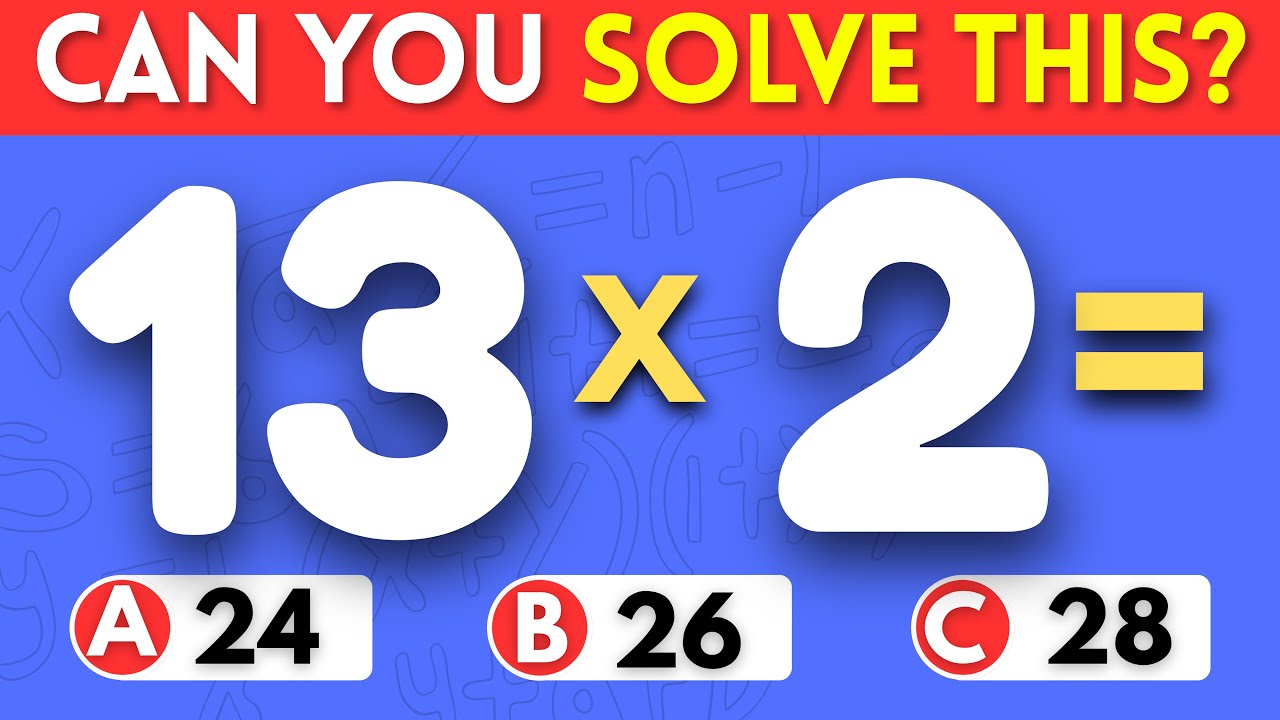 Увлекательная математическая викторина для всех возрастов | Сможете ли вы пройти это испытание на...