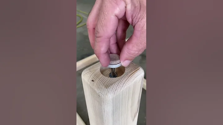 Installing adjustable levelers. #tiktok #fyp #woodworking #furniture #carpantria #shorts