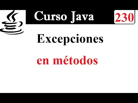230.- Curso Java.- Manejo de excepciones, generadas en métodos.