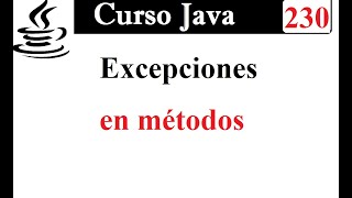 Celebrity 230.- Curso Java.- Manejo de excepciones, generadas en métodos. Profile