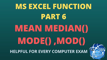 MS EXCEL FUNCTION PART 6 || MEDIAN, MODE, MOD, MEAN || #msexcelfunction #msexcel #excel #joa939