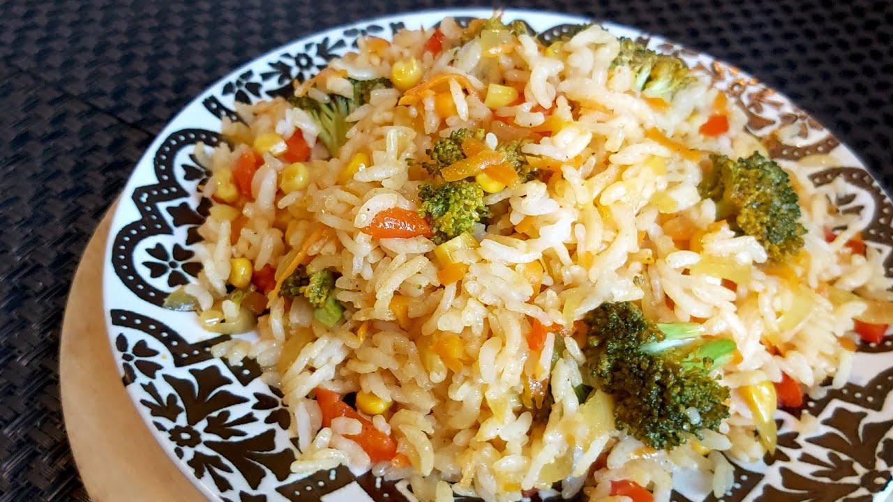 The Best Rice With Vegetables Vegan Recipe Youtube