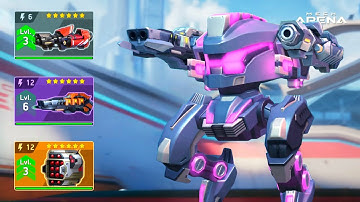 Zephyr & RPG 6, Ember Gun 12, Strike Rocket 12 - Mech Arena