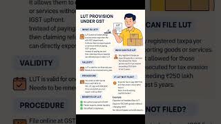 LUT provisions under GST.