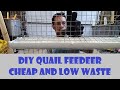 DIY Quail Feeder | Low Cost and Low Waste