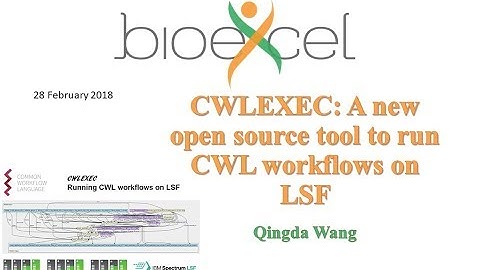 BioExcel Webinar #21: CWLEXEC: A new open source tool to run CWL workflows on LSF
