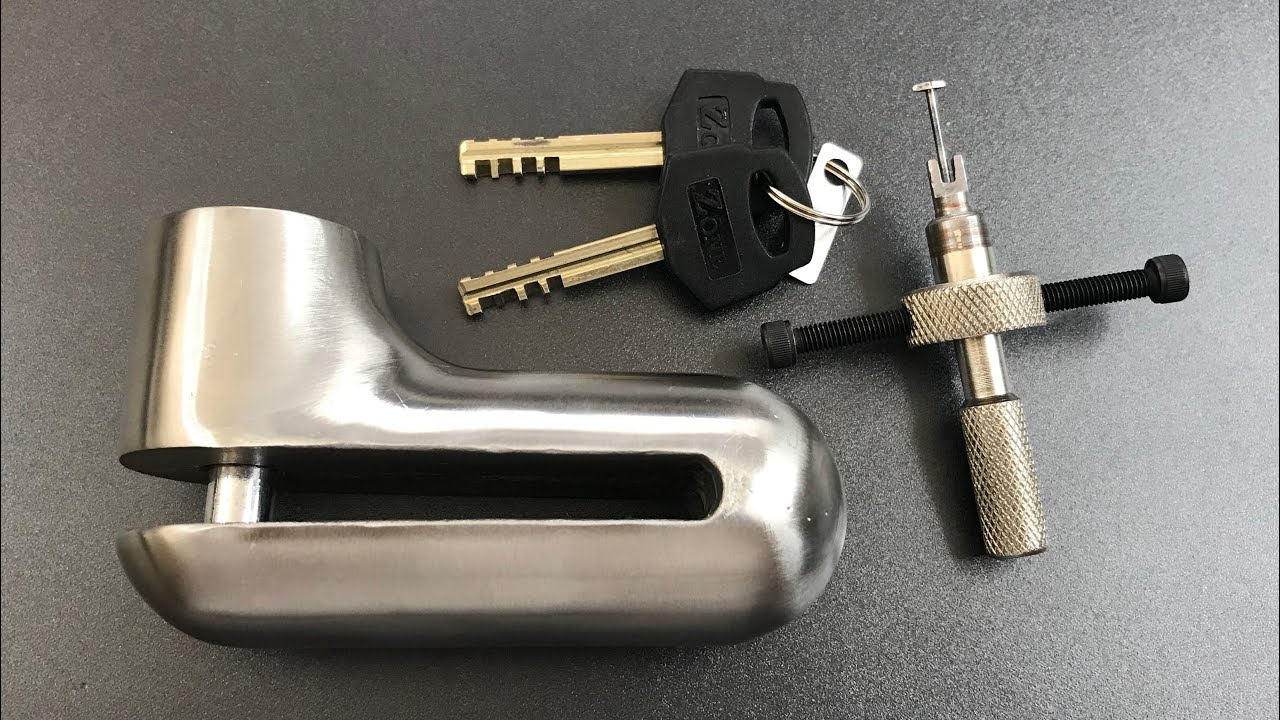 [634] Zone Stainless Steel Motorcycle Disc Brake Lock Picked (Model 45