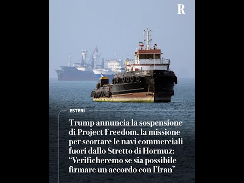 Video Trump annuncia la sospensione di Project Freedom a Hormuz