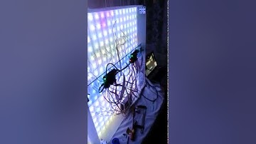 16 x 16 RGB LED Matrix in der Bauphase, Rückansicht