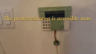 How to disable an alarm system's sensor or contact