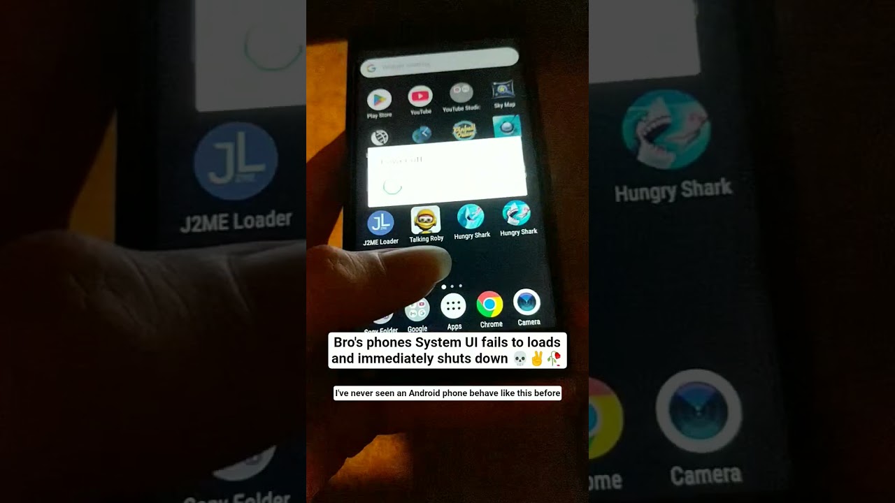[Rare Android Crash Moment] Bro's phones System UI fails to loads and immediately shuts down 💀