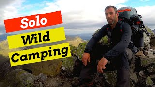Solo Wild Camping in Scotland | Backpacking In The  Eastern Mamore Mountains.