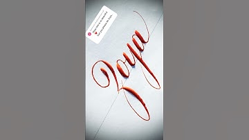 Copperplate calligraphy, tutorial: how I write your name #zoya