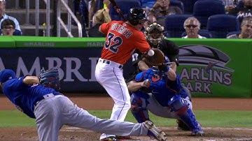 CHC@MIA: Dietrich gets plunked by Hammel