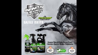Infinity Shields Protects Hyper Green Formula Keeps Flies & Pests Away! Part 1