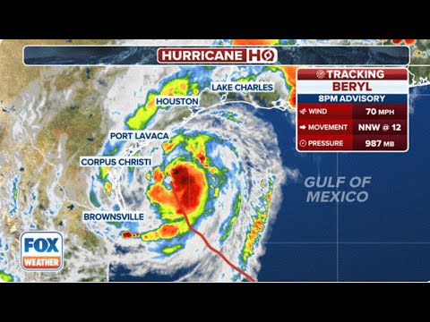 Beryl Continues To Strengthen Sunday Night Ahead Of Texas Landfall ...