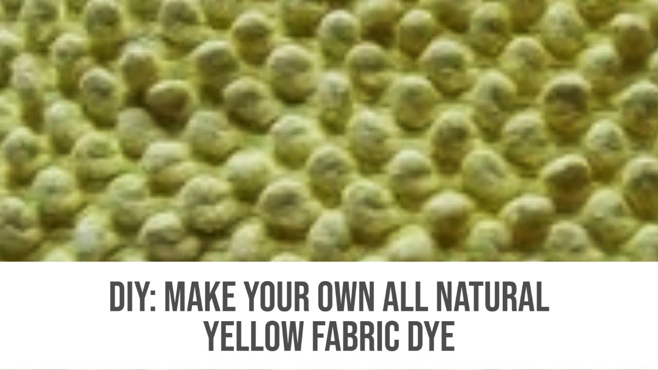 DIY: Make Your Own All Natural Yellow Dye