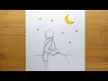 Ramadan Drawing for Beginners / Eid Mubarak Drawing with pencil sketch.