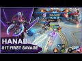 S17 - MY 1ST SAVAGE  - HANABI TOP GLOBAL - BASE DEFENSE TO VICTORY - LATE GAME NO BOOTS