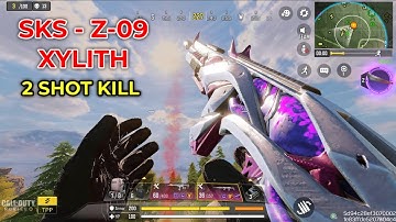 SKS-Z-09 XYLITH 2 SHOT KILL/ WITH GUNSMITH/ BATTLE PASS SKS/ ITS AMAZING 🌪🌪🌪 #callofdutymobile