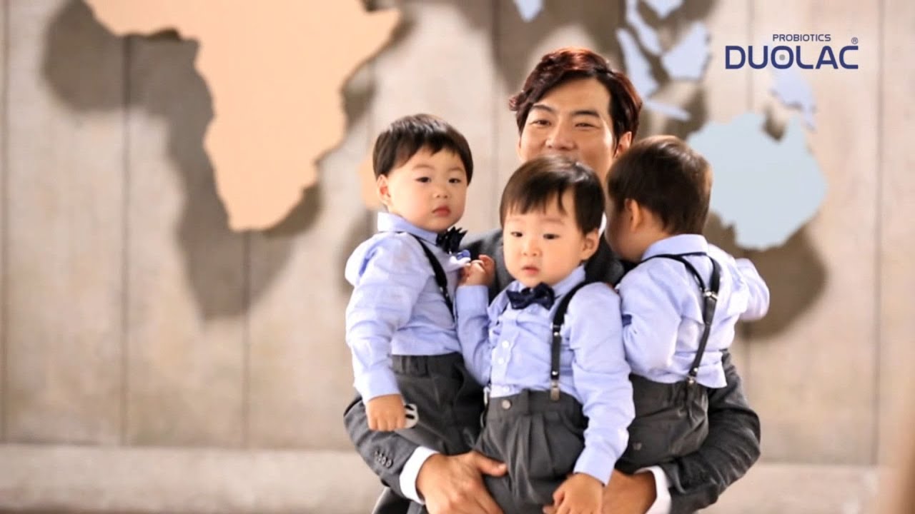 듀오락 프로바이오틱스 유산균_송일국과 삼둥이의 광고 촬영 메이킹 필름 공개