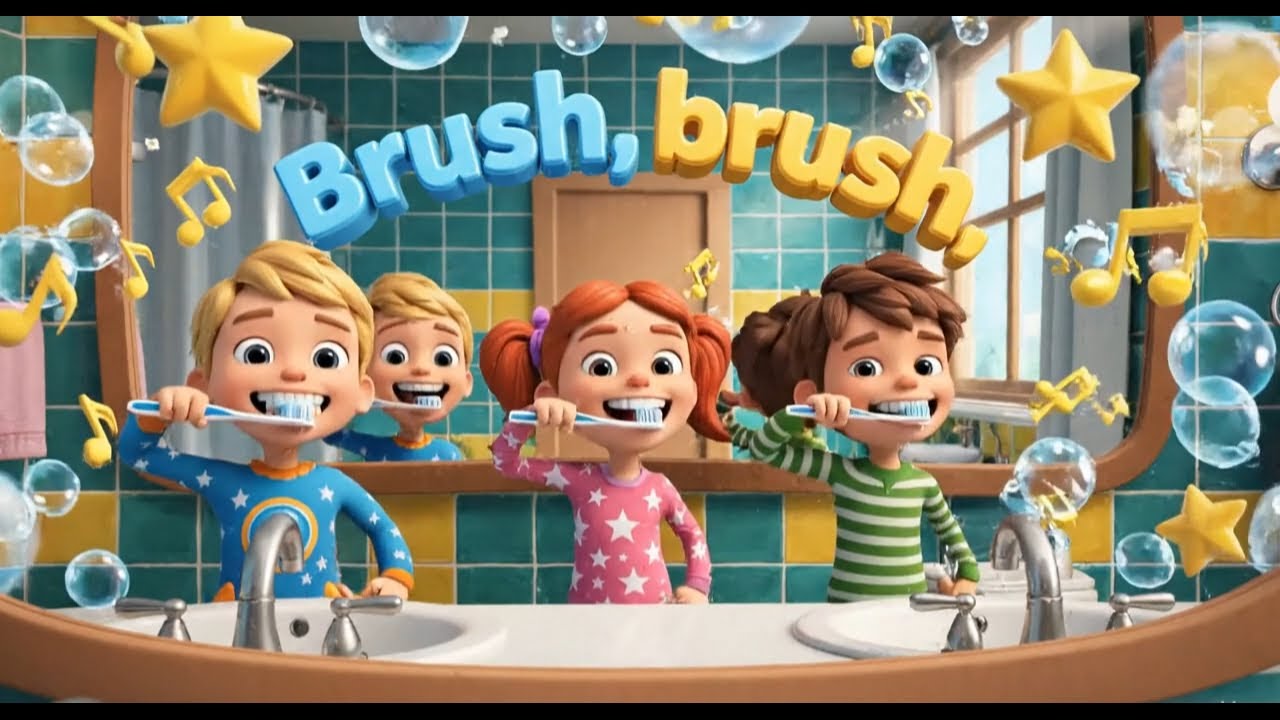 Tooth Brushing Song for Kids | Brush Brush Brush Your Teeth 🦷🎵 - YouTube