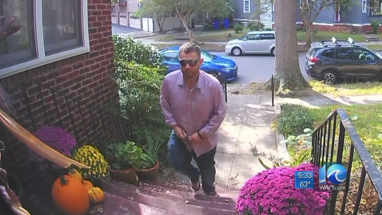 Package thief caught on camera in Norfolk - YouTube