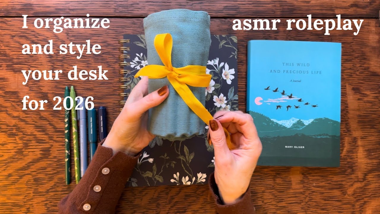 ASMR roleplay: desk style & organization 2026 😴 soft spoken, tingly sounds